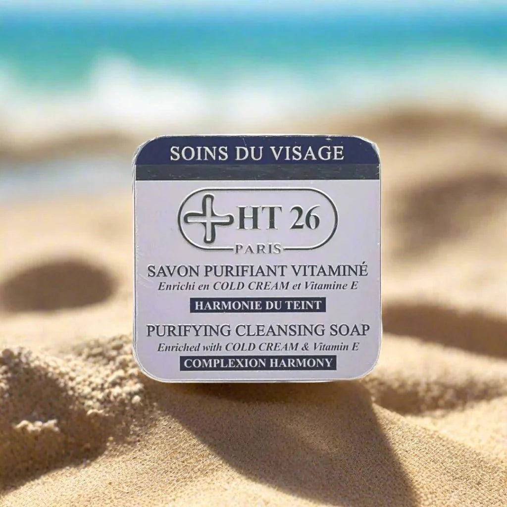 HT26 Paris Vitamin Soap 5.29oz, a gentle cleansing bar with vitamin-infused formula for smooth, refreshed skin.