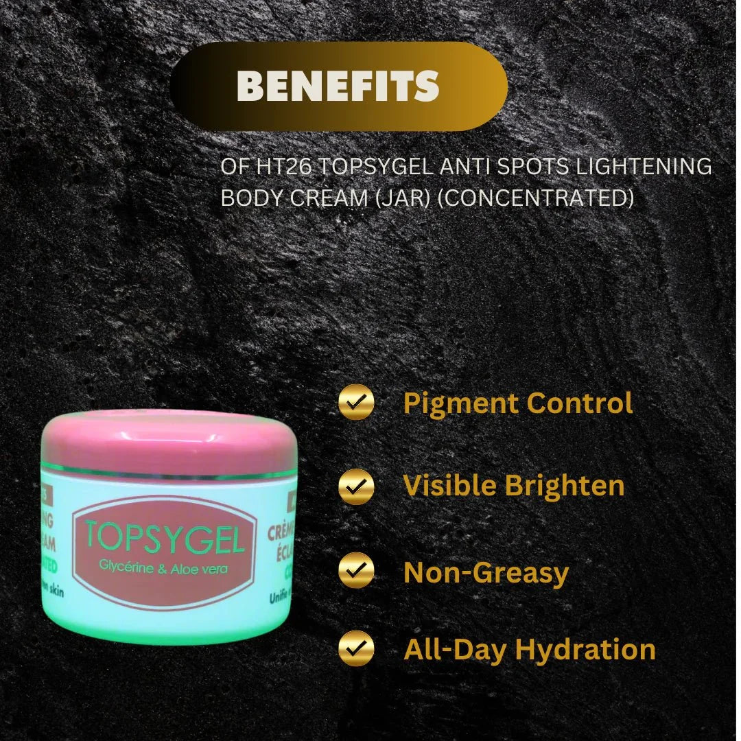 HT26 Topsygel Body Cream Concentrate 500 ml bottle, smooth lotion with hydrating and soothing properties for the skin.