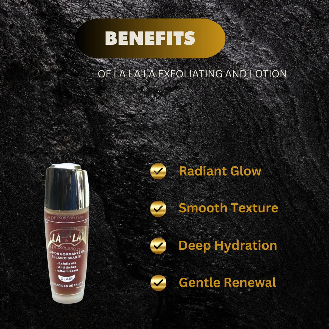 La La La Lotion with Fruit Extracts 100ml bottle, featuring vibrant packaging and fresh fruit illustrations, on a white background.