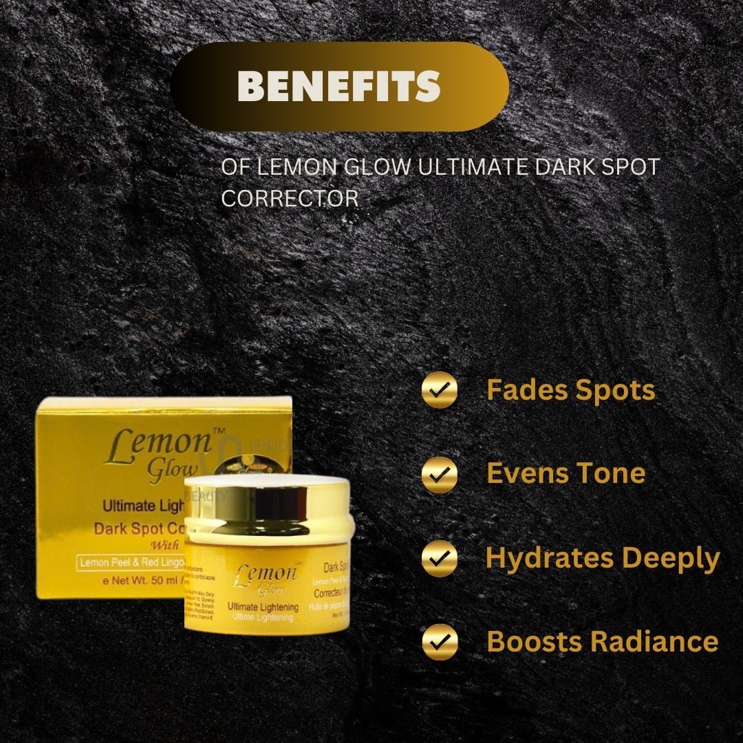 Lemon Glow Ultimate Radiance Cream in a 1.7 oz jar with a lemon-inspired design and bright, glowing appearance.