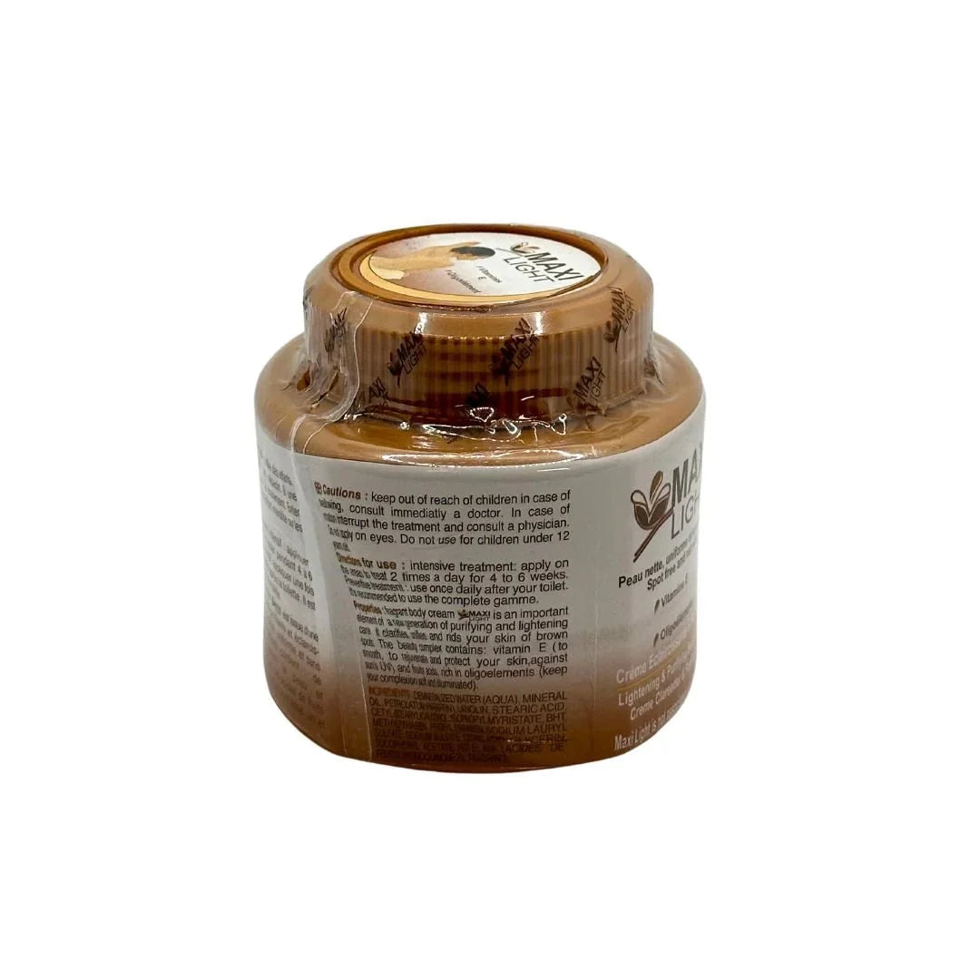 Mini Maxi Light Purifying Body Cream in travel size 11.1 oz, featuring smooth, hydrating formula for healthy skin.