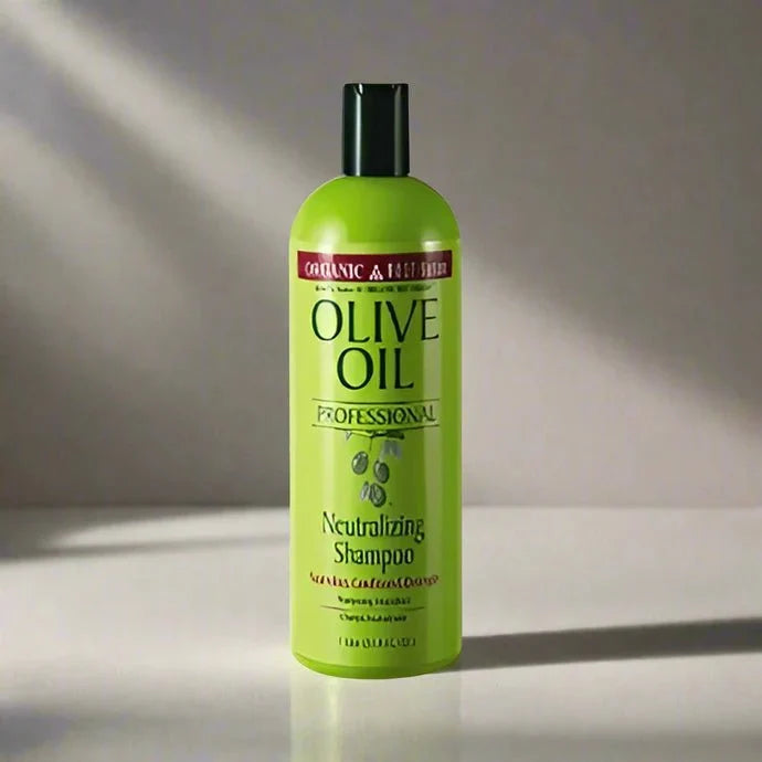 ORS Olive Oil Professional Neutralizing Shampoo in a 33 oz bottle, with a clear label and pump dispenser for salon use.