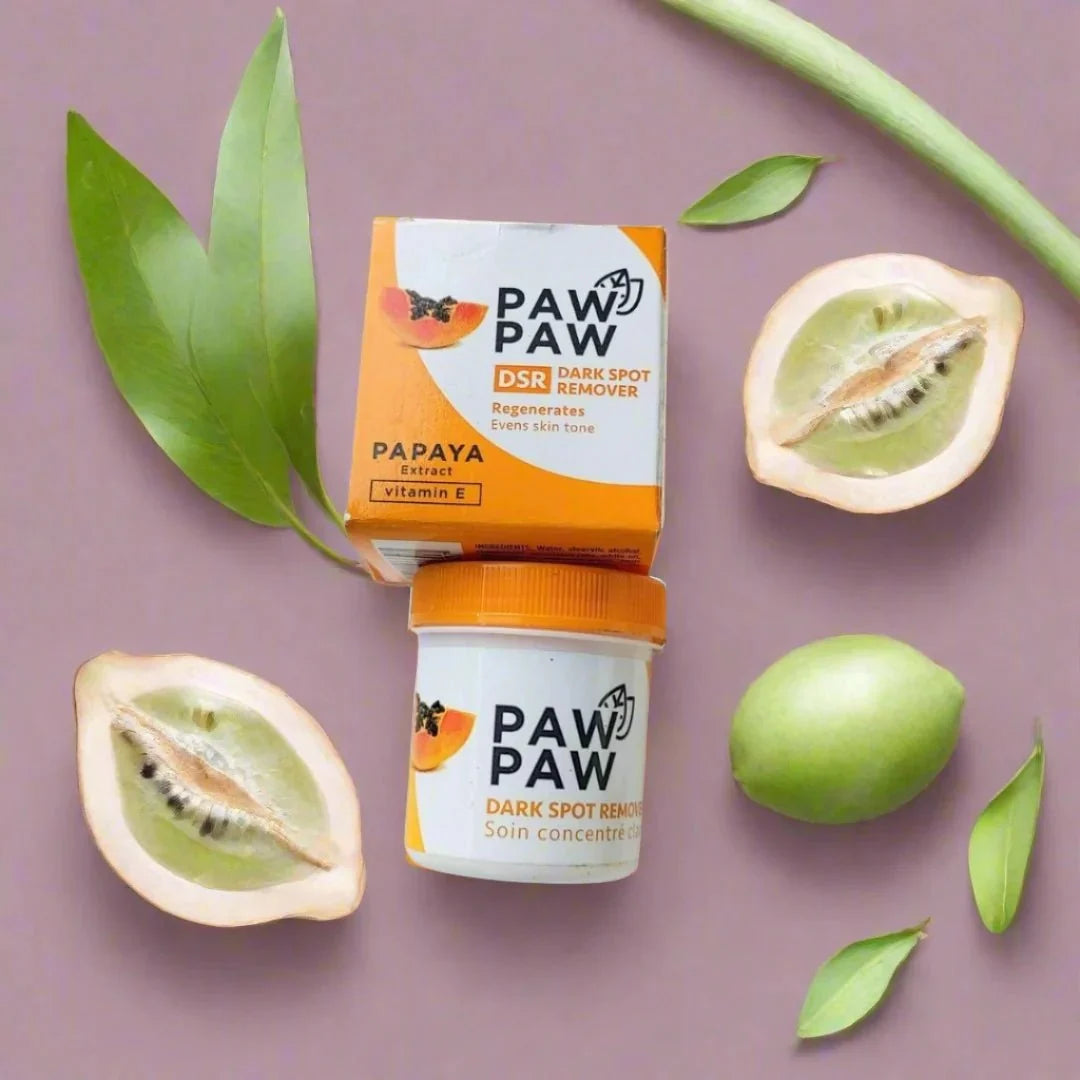 Paw Paw Papaya Beauty Cream with Papaya Extract, 25ml jar showing the creamy product and label for nourishing skin.