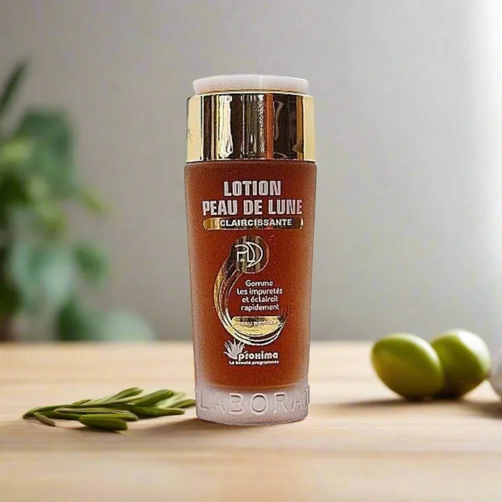 Peau De Lune Brown Skin Cleansing Lotion in 100ml bottle, natural ingredients, gentle skincare for brown skin.