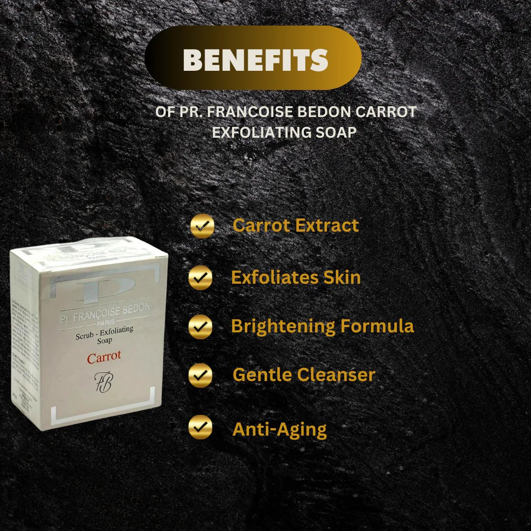 Pr. Francoise Bedon Carrot Soap 7 oz, natural soap bar with orange carrot extract, designed for nourishing and cleansing skin.