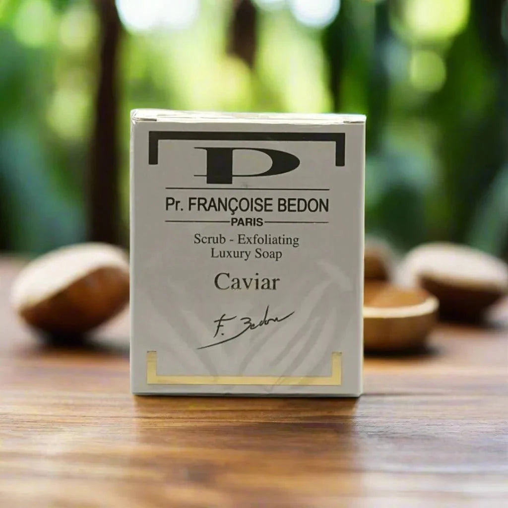 Pr. Francoise Bedon Caviar Luxury Soap 7 oz showing a elegant soap bar with caviar extract packaging.
