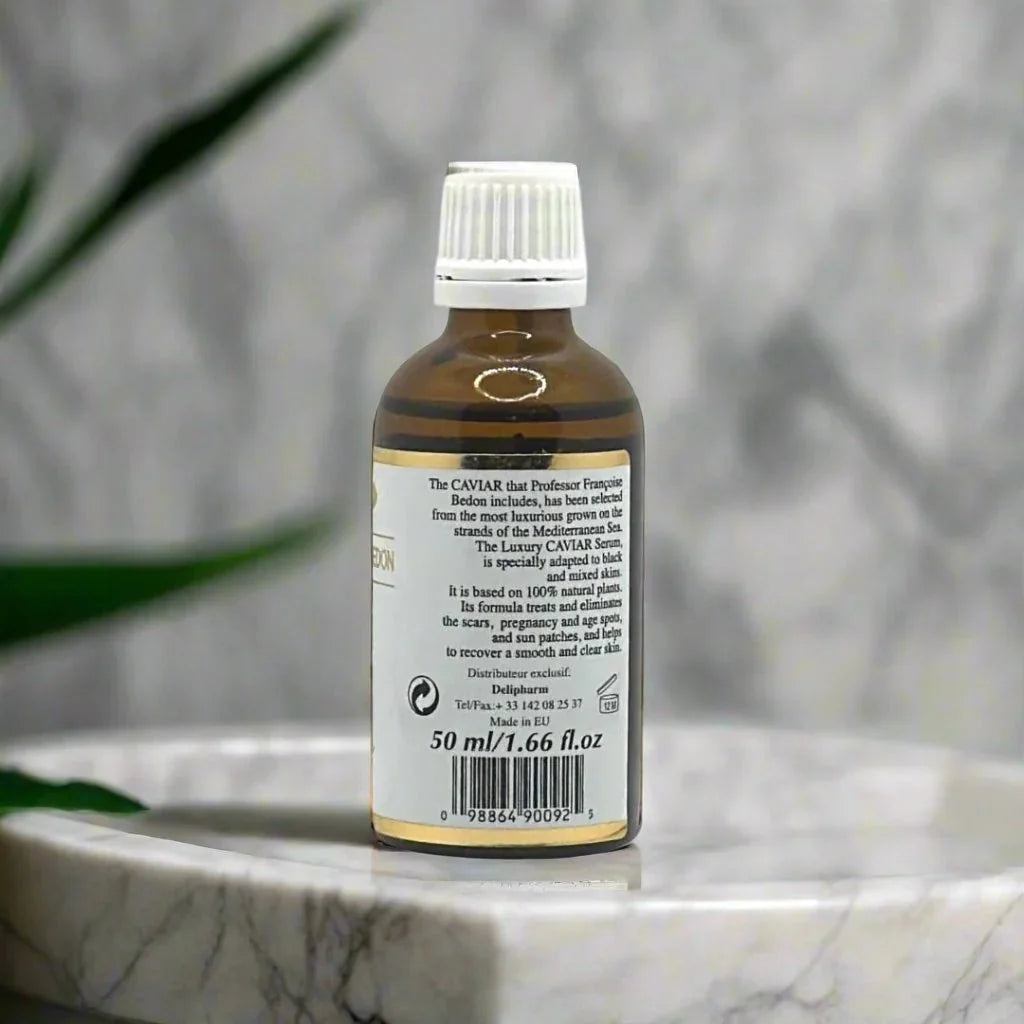 Pr. Francoise Bedon Caviar Toning Serum in 1.7 oz bottle, featuring luxurious caviar extract for skin toning and rejuvenation.