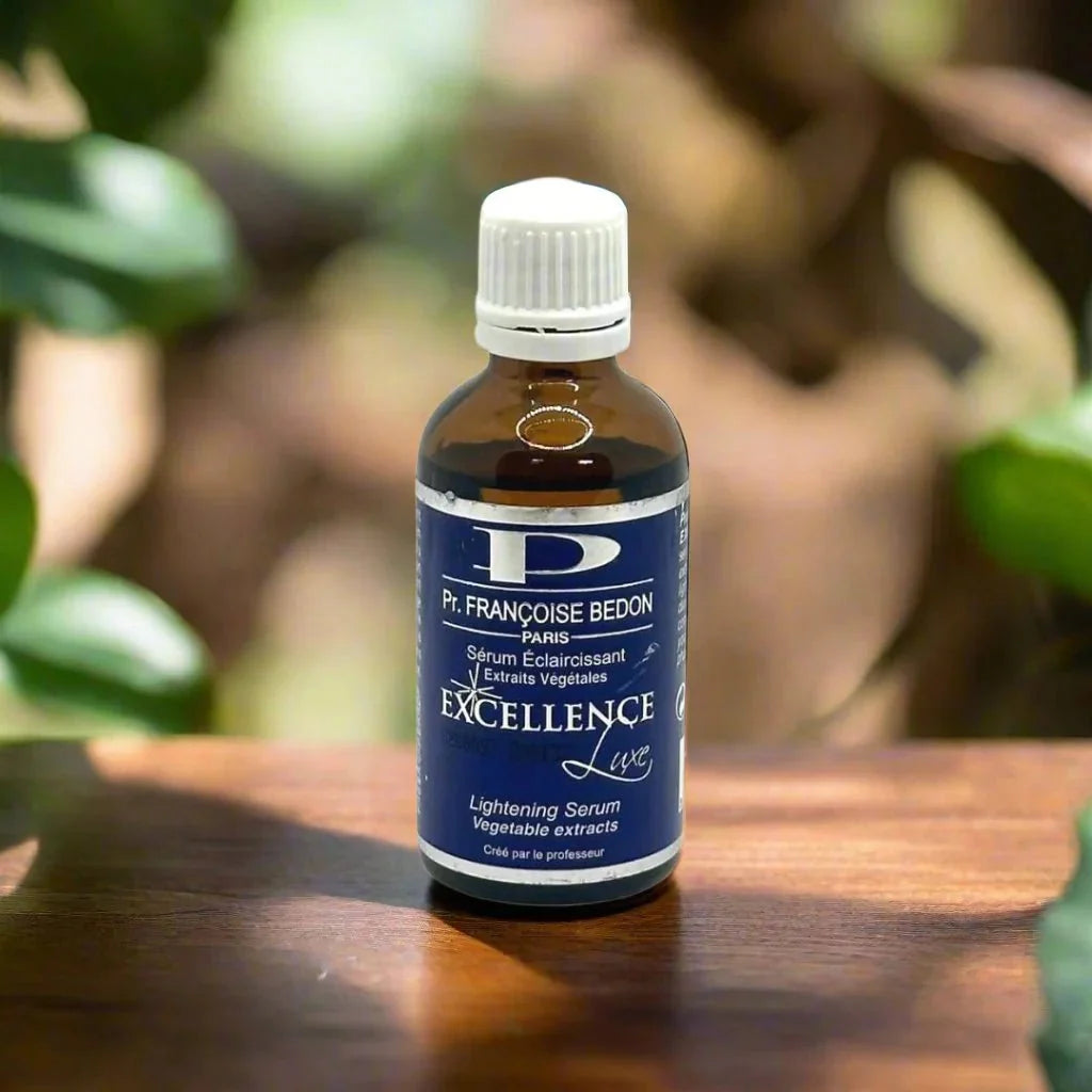 Pr. Francoise Bedon Excellence Serum in 1.66 oz bottle, featuring a sleek design and clear label showing the skincare product.
