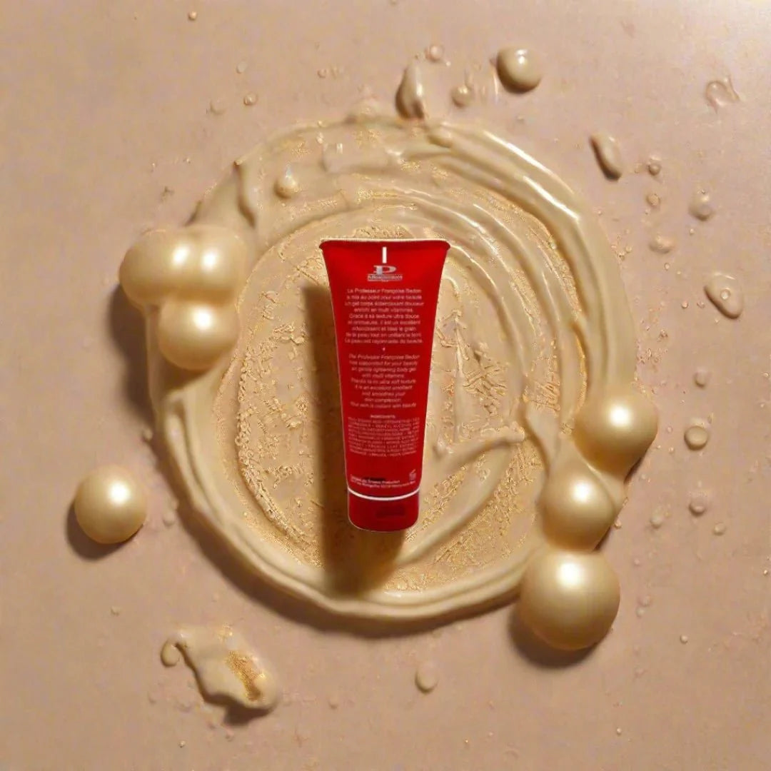 Pr. Francoise Bedon Face Gel Royal Luxe 100ml in a clear jar with a gold lid, showcasing the luxurious skincare product.