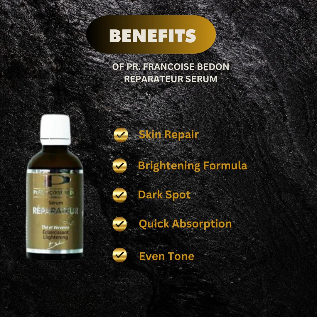 Pr. Francoise Bedon Nourishing Serum in 1.66 oz bottle, showcasing the elegant packaging and serum inside.