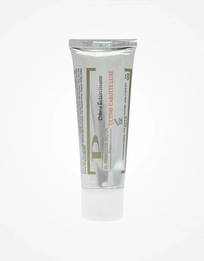 Pr. Francoise Bedon Ultime Carotte Luxe Tube Cream 50ml, herbal skincare product in a sleek tube with orange accents.