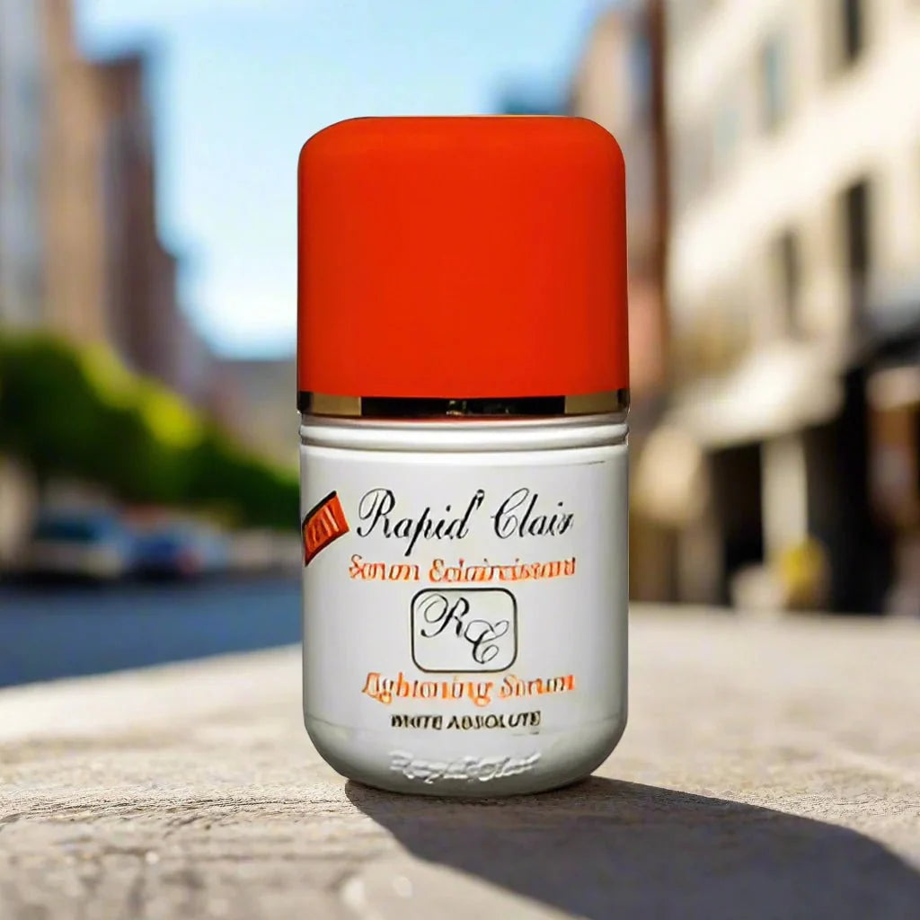 Rapid Clair Body Serum 100ml bottle with white cap and clear packaging, showcasing the skincare product for body care.
