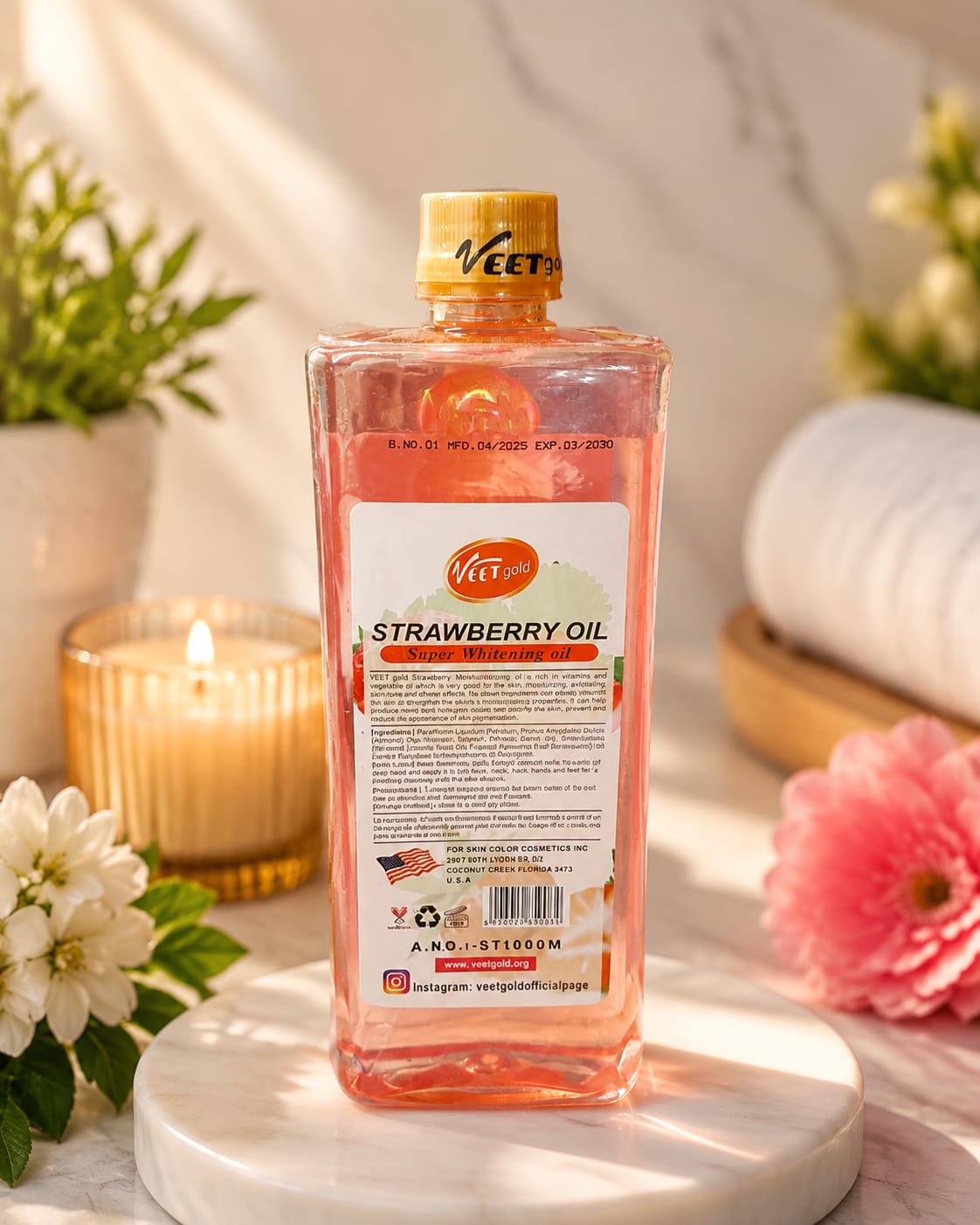 Veet Gold Strawberry Body Shower Gel  1000ml