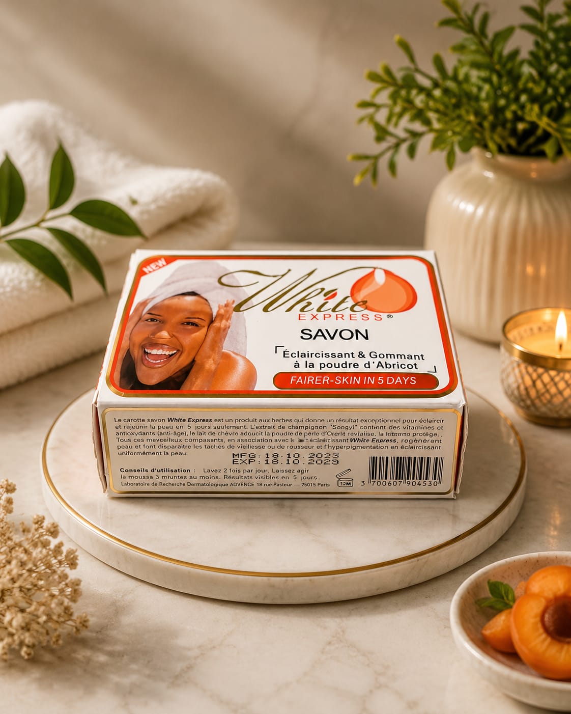 White Express Soap with Herbal Extracts 7 oz - Bazarora