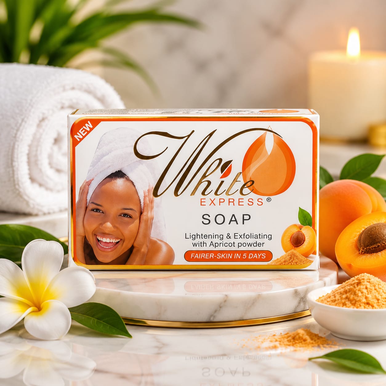 White Express Soap with Herbal Extracts 7 oz - Bazarora