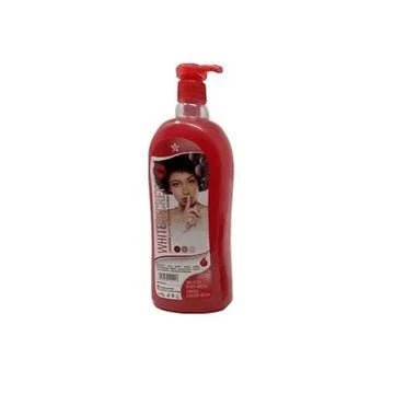 White Secret Gentle Hydrating Body Wash 500ml in a clear bottle with white liquid, designed for a soothing shower experience.