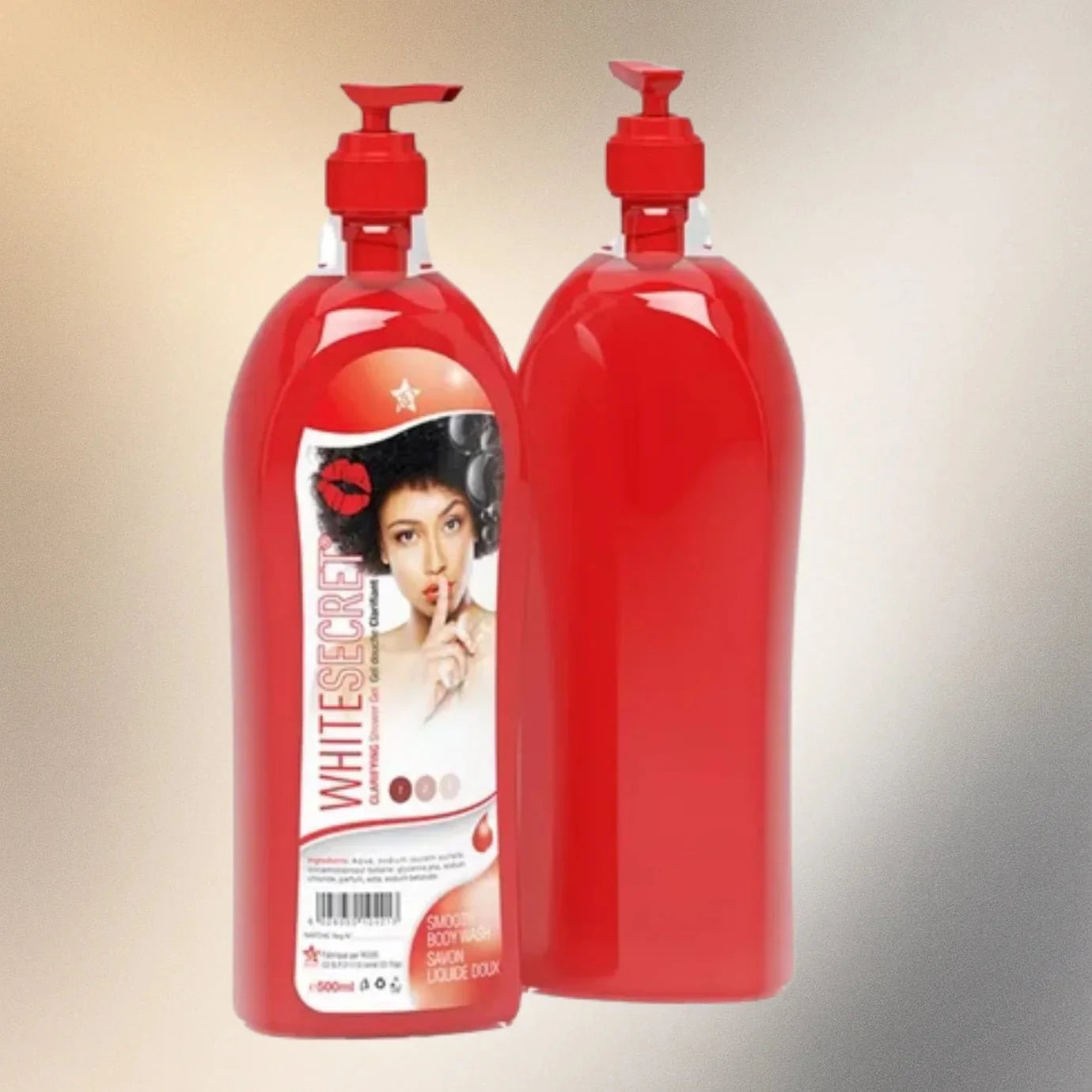 White Secret shower gel 1000ml, gentle hydrating body wash with a white bottle and clear label, suitable for daily skincare.